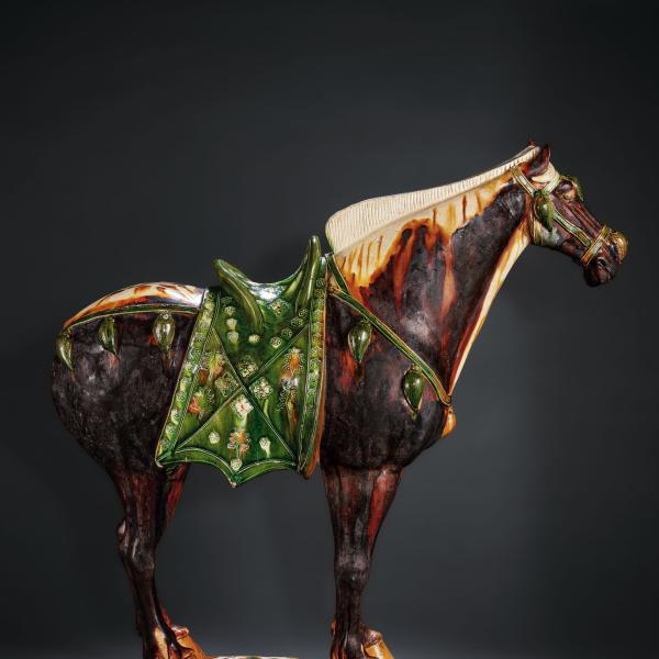 Jade Lotus Pendant Carved Tangsancai Tri-Color